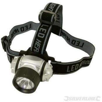 Linterna Frontal LED Krypton 6 LEDs Silverline