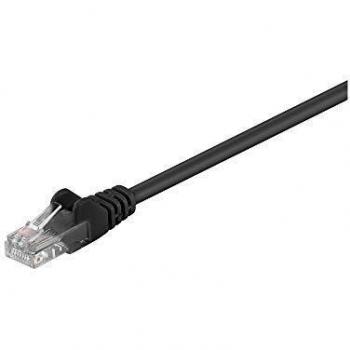 Cable de red U/UTP Cat 5e negro de 25 metros