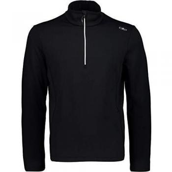 CMP Sudadera de Forro Polar Grid Tech con Media Cremallera para Hombre, Color Negro y Blanco, Talla 46