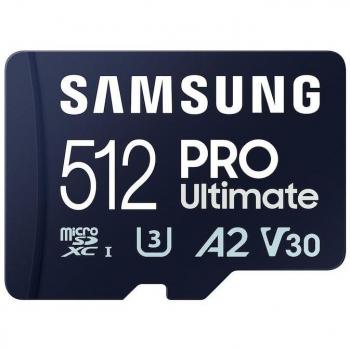 Samsung PRO Ultimate 512GB MicroSDXC UHS-I U3 A2 V30 + Adaptador SD