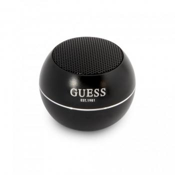 Guess Mini Altavoz Bluetooth 3W, 4 Horas de Autonomía, Material de Aluminio Duradero, Versión Bluetooth 5.0, Color Negro