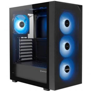 Caja ATX UNYKAch Revelat Mesh Compact Edition - Chasis Gaming con 4 Ventiladores ARGB de 120 mm, USB-C Gen 2, Cristal Templado y Soporte para Refrigeración de 240 mm