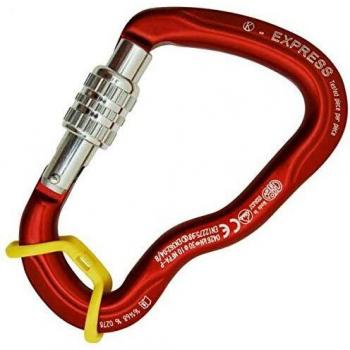 Kong FERRATAosquetón Aluminio Express Cuerpo-anodizado Mosquetón, Adultos Unisex, Rojo