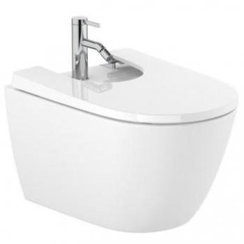 Bidé suspendido Roca Ona A357685000, hecho en porcelana, 36 cm de tamaño, acabado en color blanco, sin tapa y con fijaciones ocultas. No incluye grifería