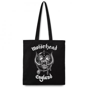 Motörhead England Black Cotton-Polyester Tote Bag