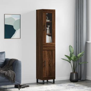 Armario de madera contrachapada multicapa de roble marrón 34,5x34x180 cm