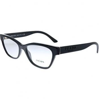 Prada Eyeglasses Frame Woman 03WV 1AB1O1 Black Round Pillow