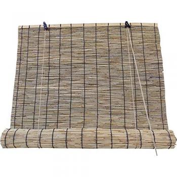 Estor Enrollable Ecológico de Bambú Natural Beige - 120x200 cm - Cortina Sostenible para Ventanas y Puertas