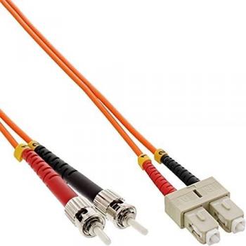 Cable de Fibra Óptica Duplex SC/ST, 50/125µm OM2, 3m LSOH Naranja