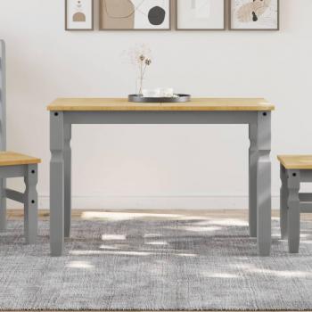 Mesa de comedor Crown 112x60x75 cm en madera maciza de pino gris