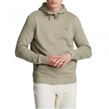 Lyle & Scott Men's Green Cotton Pullover Hoodie - Extra Large