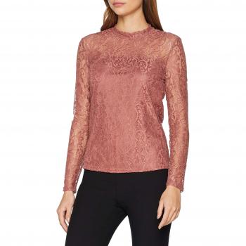 Only Onlsanta Cruz LS Top Wvn, Camisa Manga Larga para Mujer, Rosa Withered Rose, 38