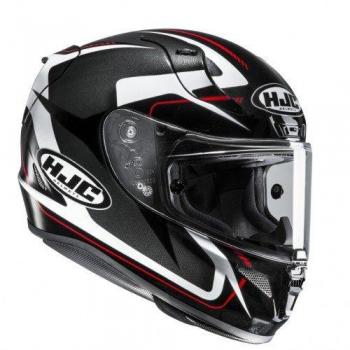 HJC Moto Casco Rpha 11 bludom MC5, Negro/Rojo, Talla XS