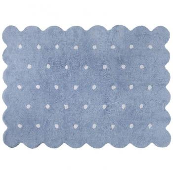 Lorena Canals C-77772 Alfombra para niños, 100% Algodón, Azul, 120x160 cm