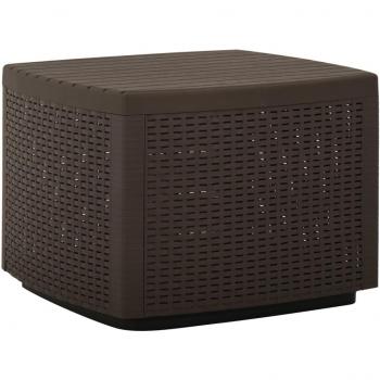vidaXL Garden Table Mocha 53x53x40 cm Plastic