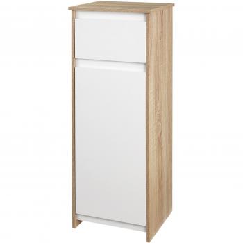 Armario De Baño Yuli Kleankin Con 2 Estantes Natural/Blanco 90X32,6X30 Cm