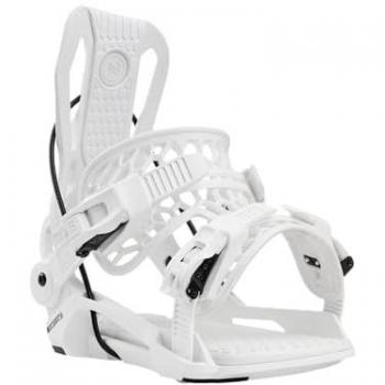Fijaciones de Snowboard Nidecker Flow Fenix 2025 Blancas Unisex Medianas