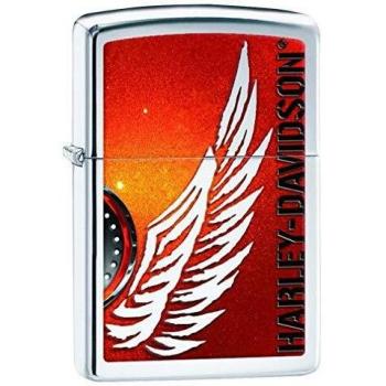 Mechero Zippo Harley Davidson Regular de Diana de aviación - Acabado Cromado de Alta