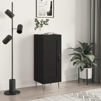Aparador de madera de ingeniería vidaXL 34,5x34x90 cm Mueble de Almacenaje Buffet para salón Armario Auxiliar Armario de Almacenamiento color negro