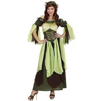 Disfraz de Madre Naturaleza XL con Vestido y Copricapo Verde Medieval