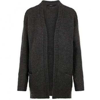 Vero Moda VMNO Name LS Cardigan Color Suter crdigan, Gris Oscuro, XS para Mujer