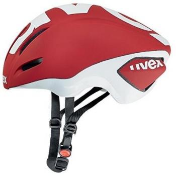 Uvex Edaero Casco de Ciclismo, Unisex Adulto, Rojo/Blanco, 58-61 cm