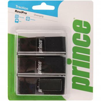 Prince Overgrip Resi Pro 3er - Mango de Raqueta de Tenis, Color Negro, Talla Standard
