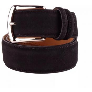 Made in Italy Black Calfskin Belt - 105 cm / 42 Inches