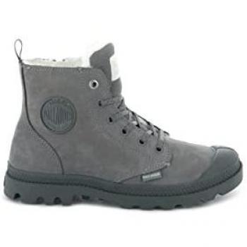 Palladium Pampa Hi Zip Women's Lace-Up Winter Boots, Charcoal Gray, Size 38