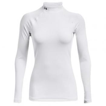 Under Armour Camiseta De Manga Larga Coldgear Authentics Mockneck Blanco XL Mujer