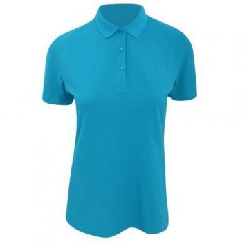 Kustom Kit Polo KK213 para mujer, polo de manga corta ajustado, 100% algodón, tejido piqué, corte entallado, cuello tipo polo con tapeta de tres botones, costuras laterales para un mejor ajuste