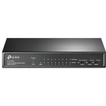 TL-Link TL-SF1009P 9-Port 10/100Mbps Desktop Switch with 8-Port PoE+, Plug and play No Configuration Required