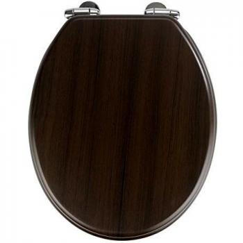 WC-Sitz Wenge con Absenkautomatik, MDF, 35.5 x 42.5 cm, Marrón Oscuro