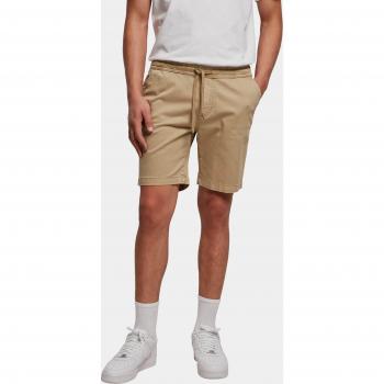 Urban Classics Men's Stretch Twill Joggshorts in Union Beige, Size L