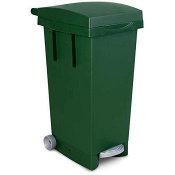 Cubo basura 'Big Tata' con tapa, ruedas y pedal. Dimensiones: 38 x 50 x 80 cm.