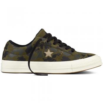 Converse Lifestyle One Star Ox Nubuck, Zapatillas de Deporte Unisex Niño, Verde