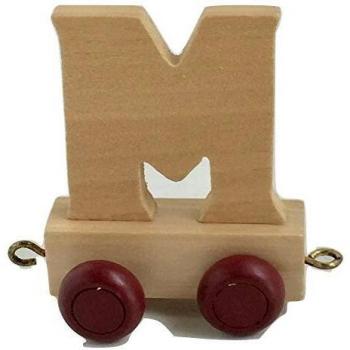 Juego de letras personalizadas de madera para niños, diseño de tren A-Z, todas las letras disponibles M