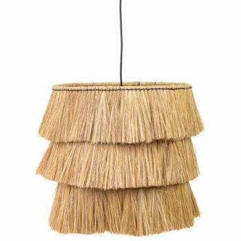 Lámpara de Techo de Fibra Natural Marrón 38x38x38 Alexandra House Living