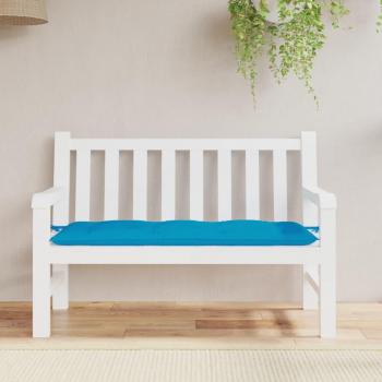 Cojín para banco de jardín tela Oxford azul 120x50x7 cm