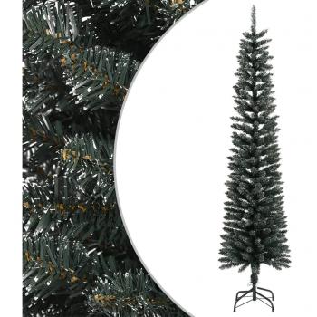 Árbol de Navidad artificial estrecho con soporte PVC verde 240 cm