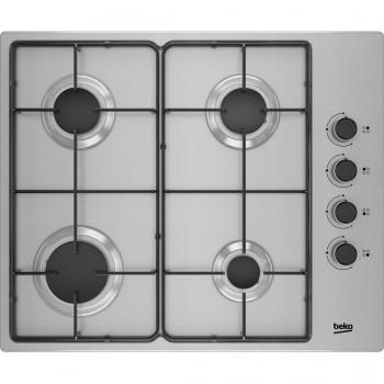 Placa de gas Beko 60cm 4 fuegos acero inoxidable HIGG64123SX