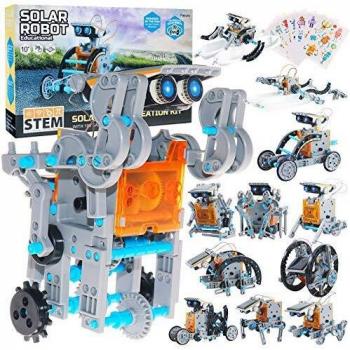 Fabu Juguete Robot Stem para niños, Kit de Construcción Robotica Educativa Kit de Robótica Solar Coding Robots Engineering Set Powered Juego Creativo y DIY Juguetes Regalo para Niños de 8-12 Años