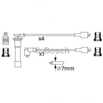 Juego de cables de encendido BOSCH 0 986 356 795 para FIAT, PEUGEOT y CITROËN