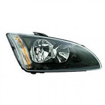 Faro Delantero Van Wezel 1863964 H1 + H7 Interior Negro con Ajuste para Ford Focus 2004-2008