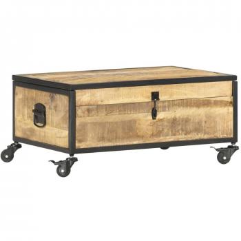 Mesa de centro 70x50x33 cm de madera maciza de mango
