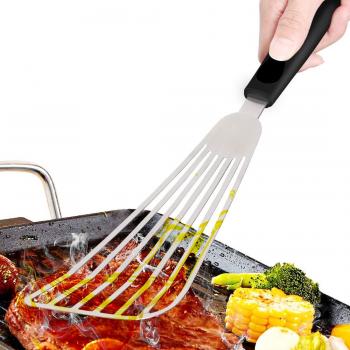 Espátula de Cocina hanmir Espátula Flexible 37cm con ranurada larga para Pescado/Huevo/Carne/freír