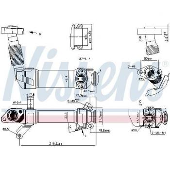 Enfriador de recirculación de gases de escape NISSENS 989281