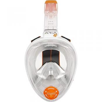 Máscara de Snorkel Junior Ocean Reef Aria con diseño de cara completa y adhesivos