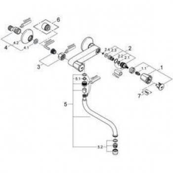Grohe Costa L Wall-Mounted Sink Mixer 1/2