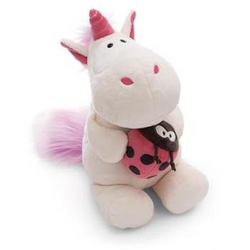 Peluche Unicornio Theodor NICI con Mariquita de 25 cm - Juguete Hecho de Suave Tejido Peludo para Abrazar y Jugar, Ideal para Niños y Adultos, Gran Idea de Reg